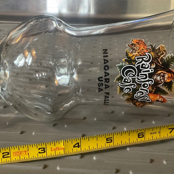RAINFOREST CAFE  GLASS DRINKING  GLASS - Picture 1 of 3